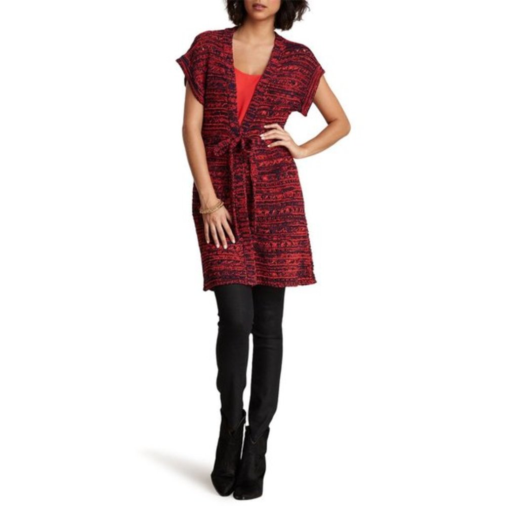 NWT Nordstrom Vertigo Cap Sleeve Long Cardigan